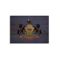 Wile E. Wood 15 x 11 in. Pennsylvania State Flag Wood Art FLPA-1511